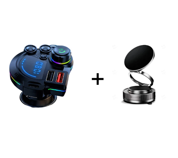 đ» NYT 50 % ALENNUS! đ YleiskĂ€yttöinen kaksiporttinen auton FM-Bluetooth-lĂ€hetin â langaton musiikin toisto, handsfree-puhelut ja kaksi USB-latausporttia đ