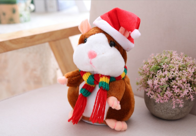 ✨ Puhuva hamsteripehmolelu – toistaa kaiken, mitä sanot, automaattinen päänheilutus, hulvattoman hauskaa niin lapsille kuin aikuisille. 🎁