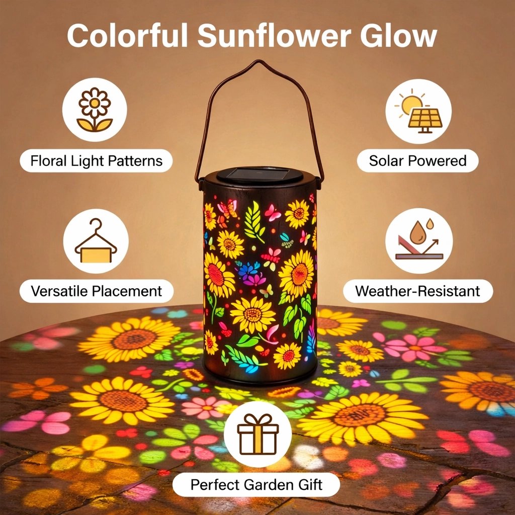 đ„KUUMATARJOUS 50 % ALENNUS-đVĂ€rikĂ€s auringonvalolla toimiva auringonkukka-puutarhalyhty