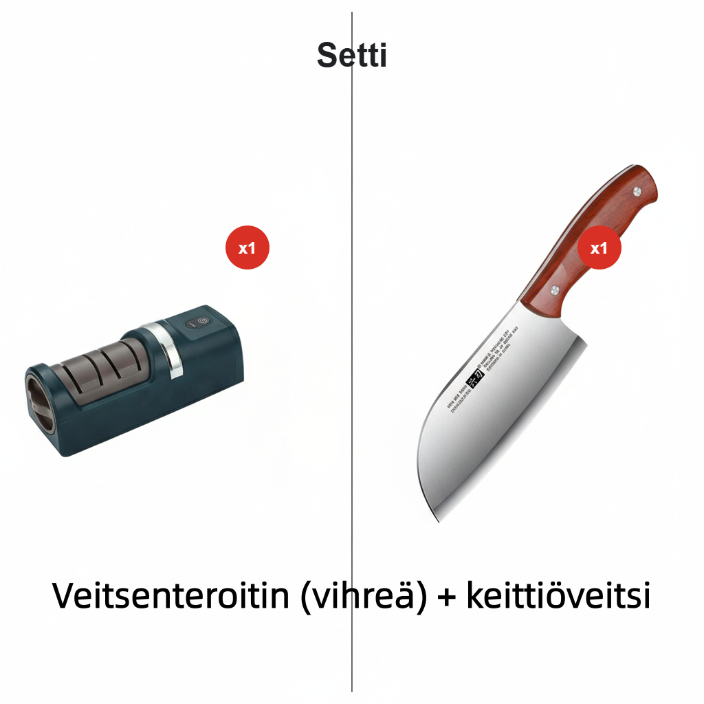 🔪Automaattinen veitsen teroitin keittiöön – Salamannopea, turvallinen ja superterävä!✨