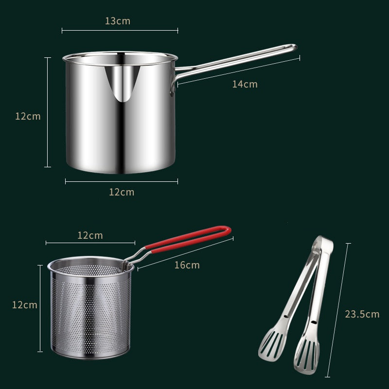 🔥VIIMEINEN PÄIVÄ – 50% ALENNUS🎁 304 Ruostumatonta terästä – Monikäyttöinen friteerauspannu