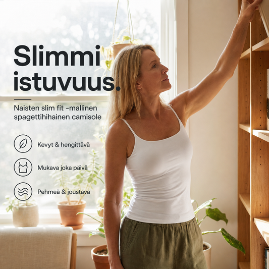 Naisten slim fit -mallinen spagettihihainen camisole