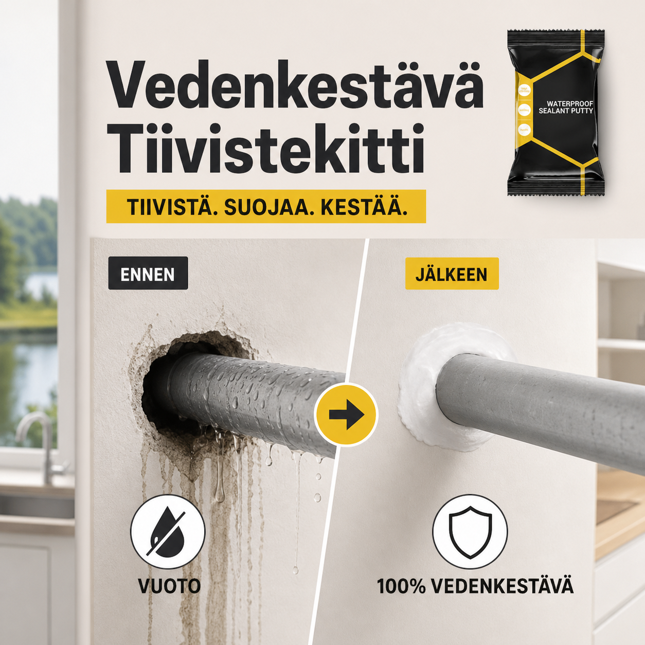 Vedenkestävä Tiivistekitti
