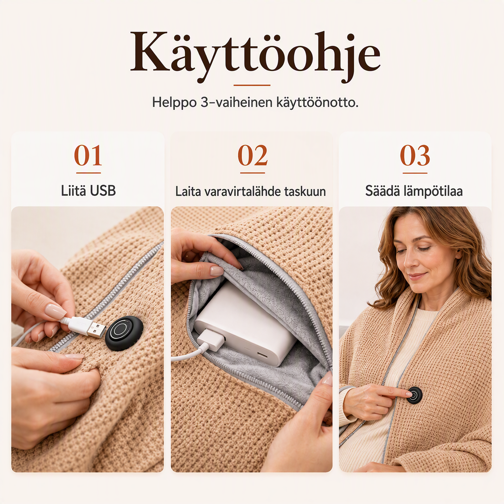 🎅 Parhaat talvilahjat 🔥 kannettava lämmitetty huivi