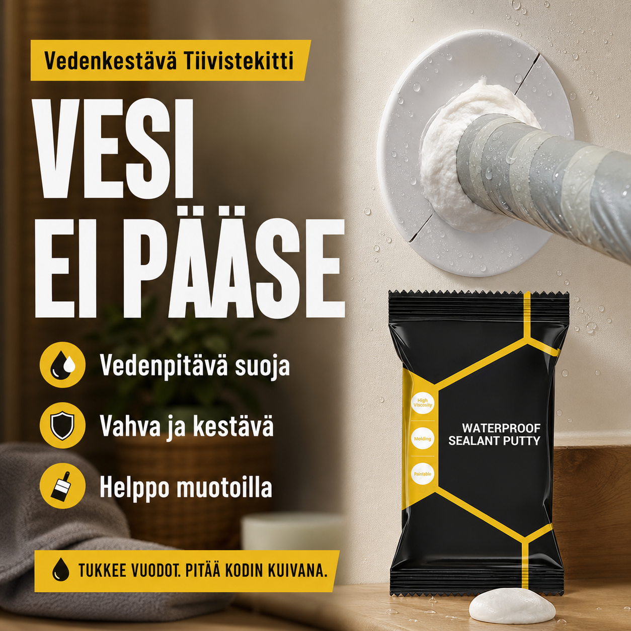 Vedenkestävä Tiivistekitti