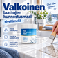 Valkoinen laattojen kunnostusmaali siveltimellä