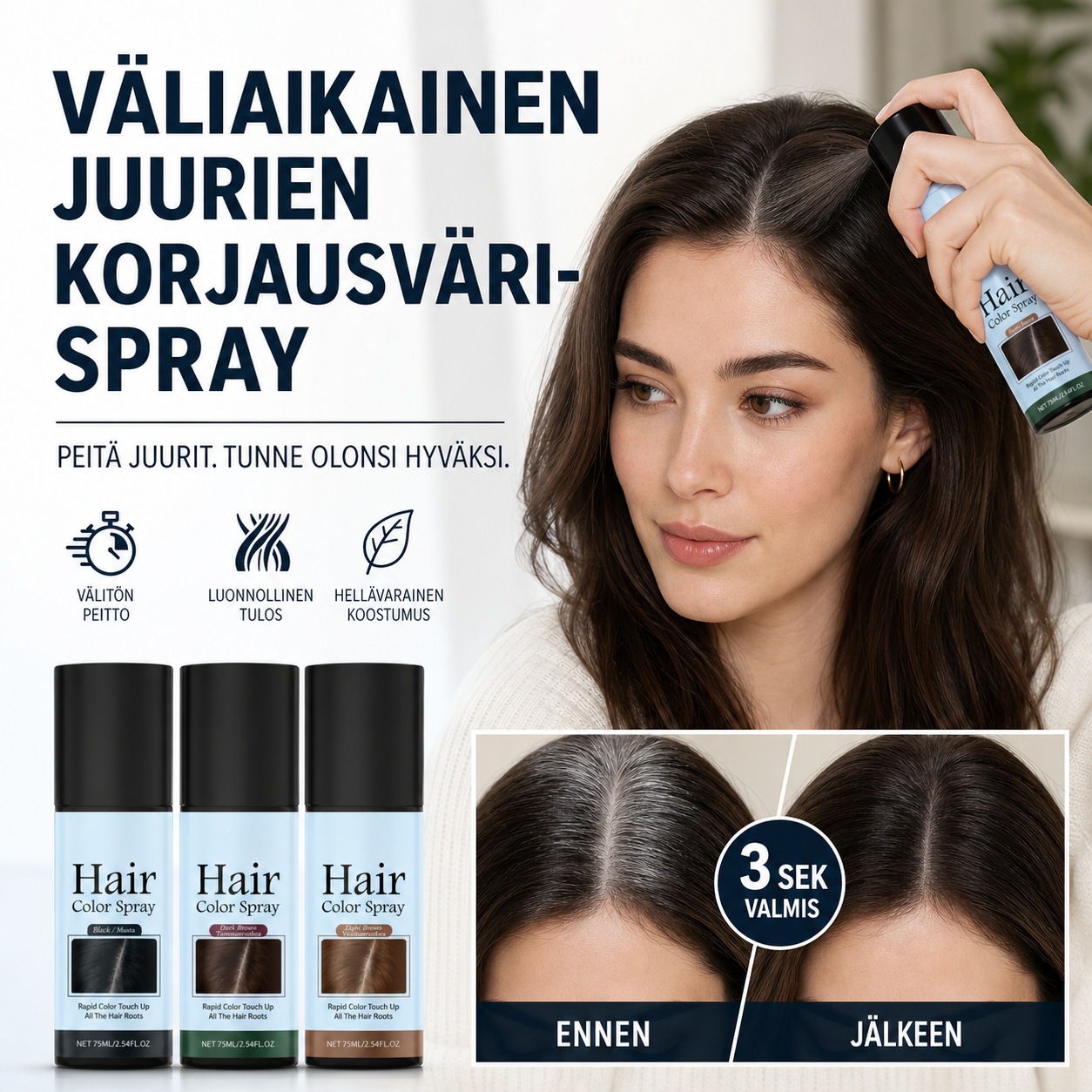 💥Väliaikainen juurien korjausväri-spray