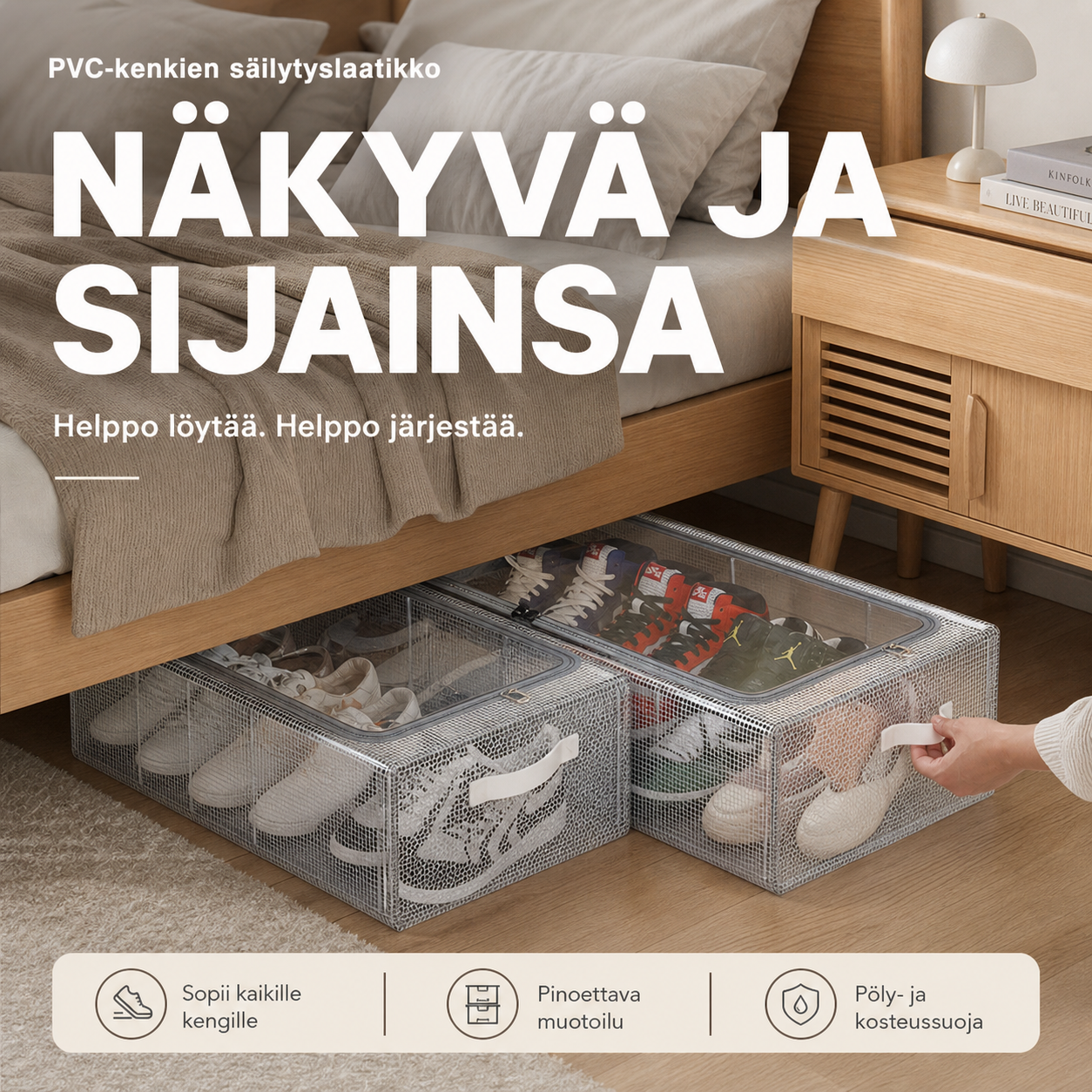PVC-kenkien säilytyslaatikko - vedenpitävä ja kokoontaitettava