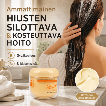 Ammattimainen hiusten silottava ja kosteuttava hoito