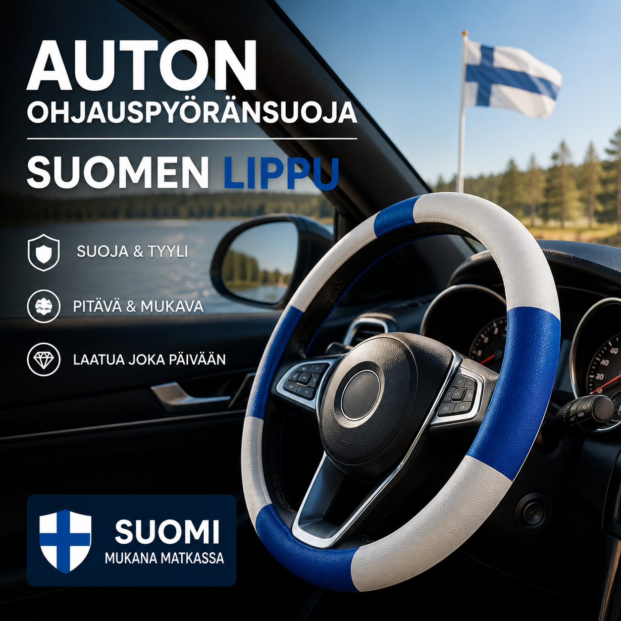 Auton ohjauspyöränsuoja