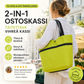 🔥KUUMAT TARJOUKSET 50 % ALENNUS🔥2-in-1-ostoskassi, taitettava vihreä kassi