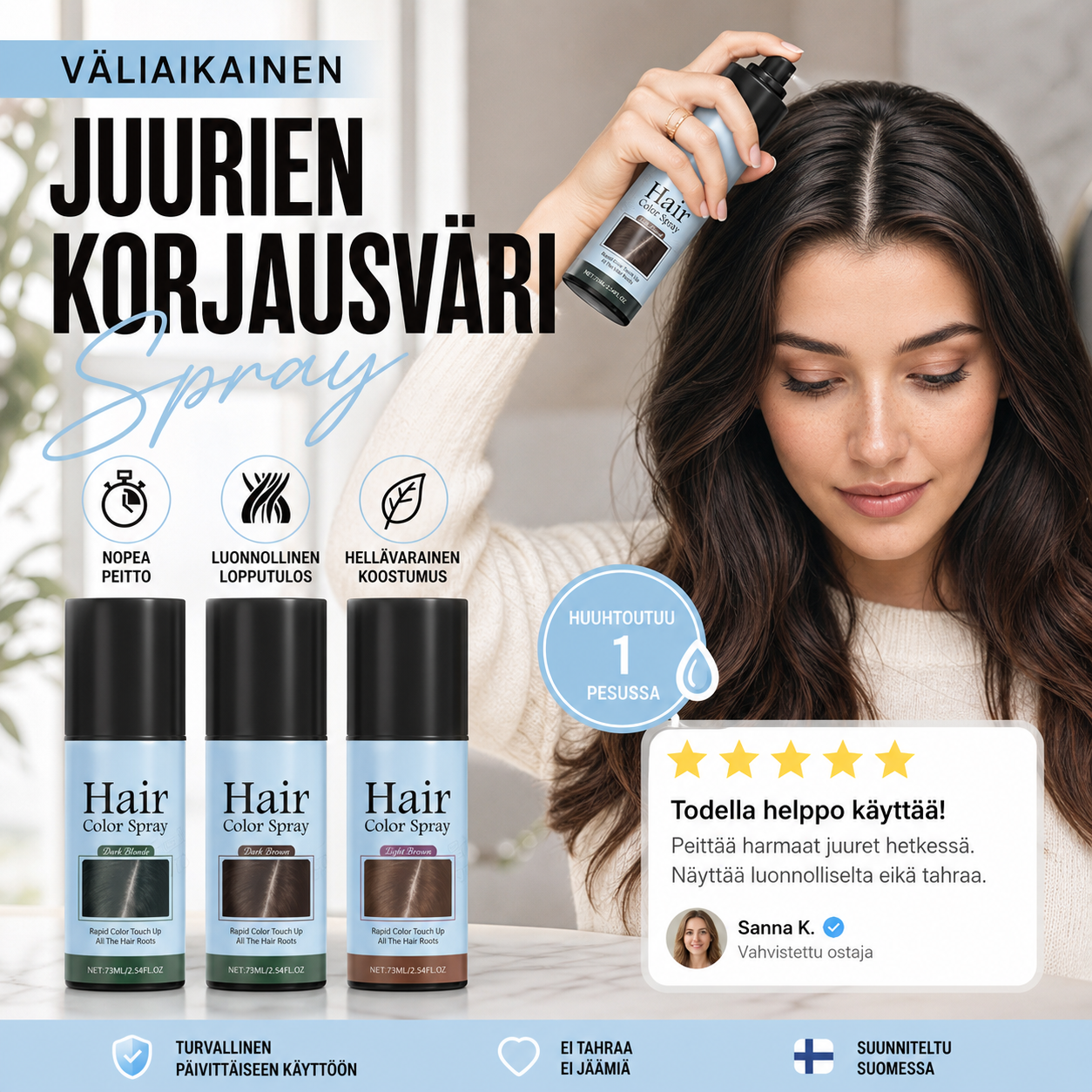 💥Väliaikainen juurien korjausväri-spray
