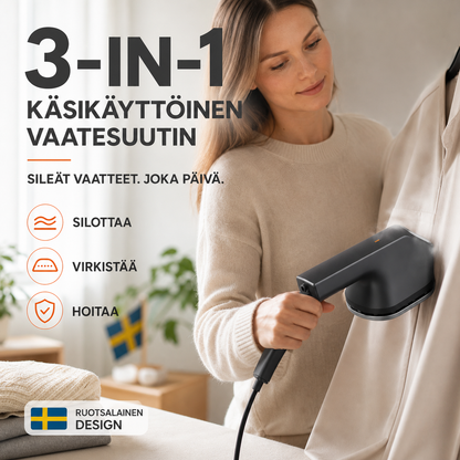 3-in-1-käsikäyttöinen vaatesuutin