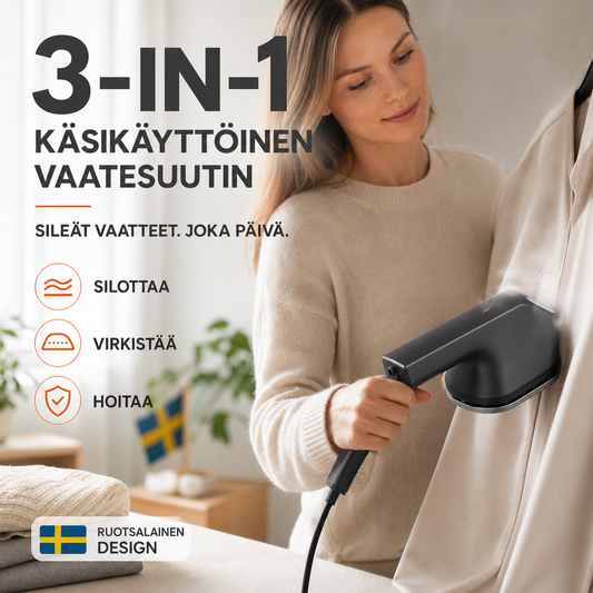 3-in-1-käsikäyttöinen vaatesuutin