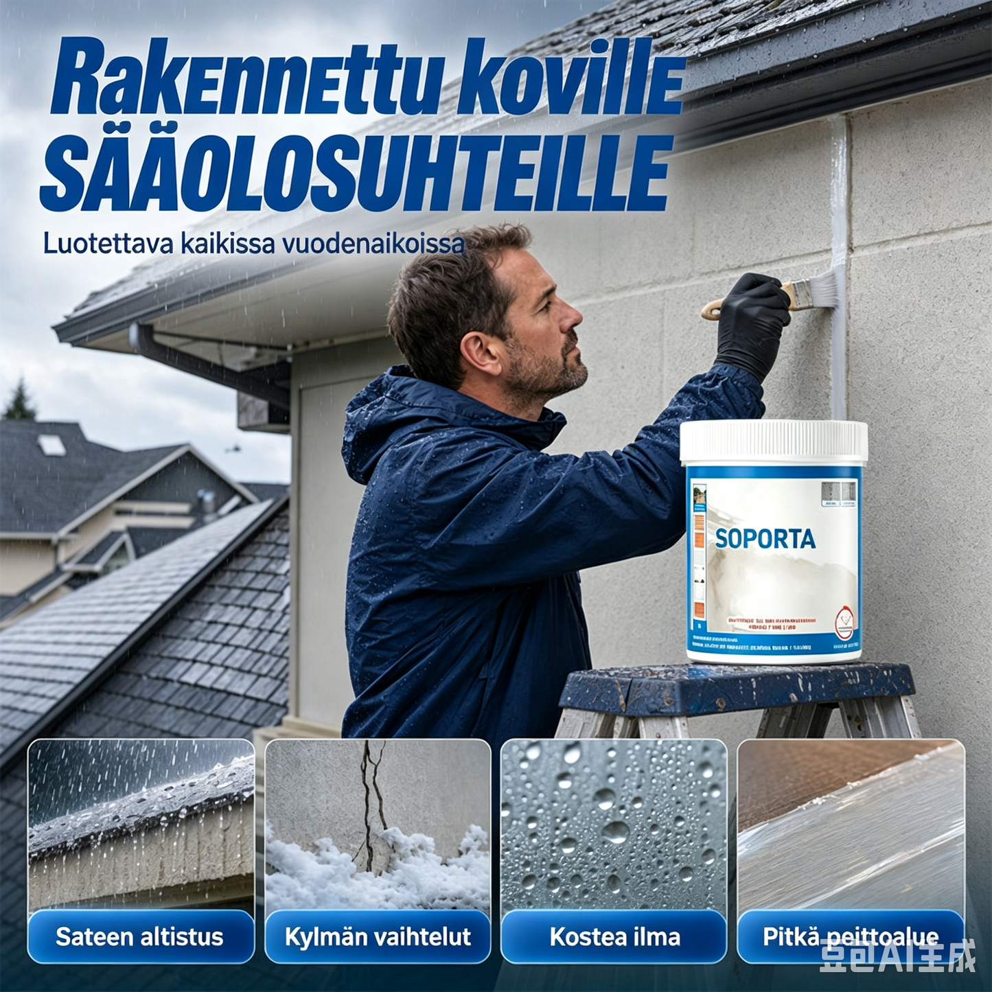 Monipintainen vedenpitävä korjaustiiviste – tiivistää ja korjaa kaikki pinnat!