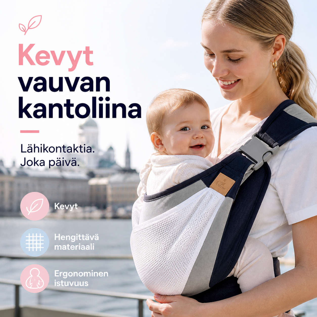Kevyt vauvan kantoliina