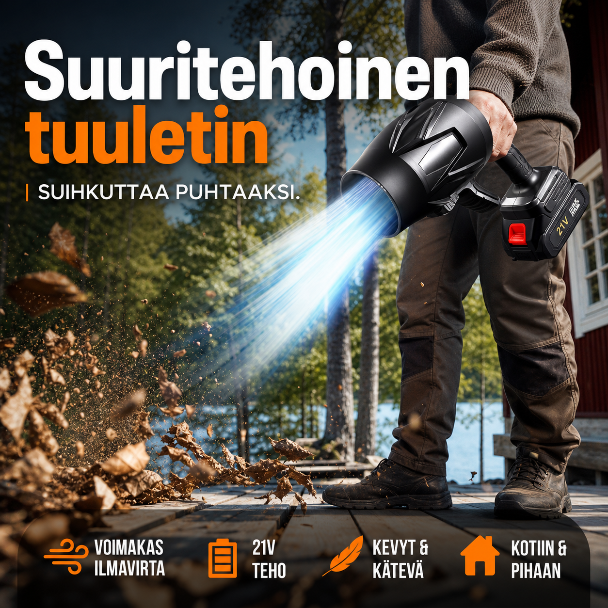 ✨Uusi Storm Turbine -lumipuhallin, lehtipuhallin ja kädessä pidettävä tuuletin 🚗💨