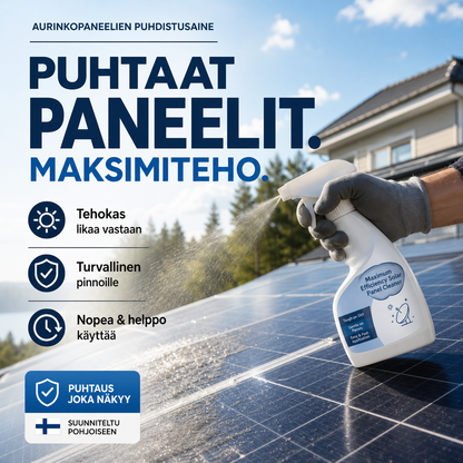 Maksimaalisen tehokkuuden aurinkopaneelien puhdistusaine