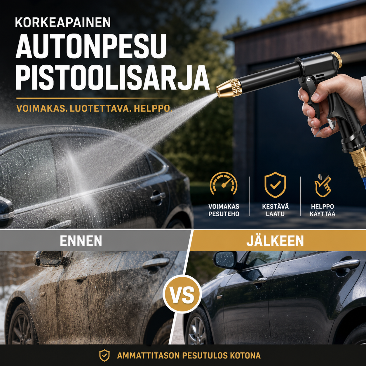 📢📢50 %:n alennus!! ⏰Korkeapaineinen autonpesupistoolisarja
