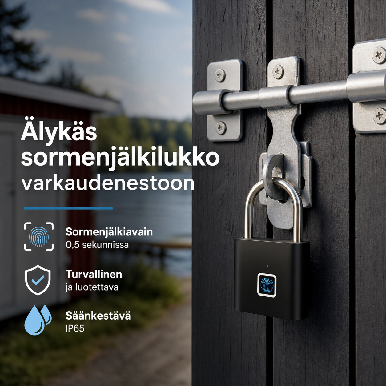 Älykäs sormenjälkilukko varkaudenestoon