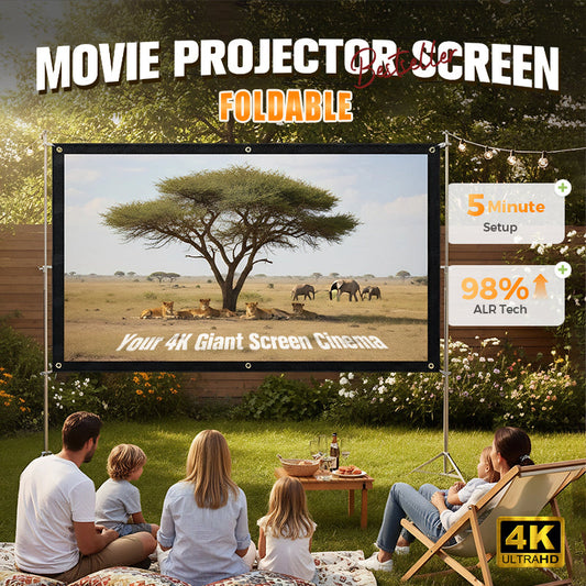 📺 -50 % NYT! ✨ Teräväpiirtoprojektorikangas – 120 tuuman diagonaali, mattavalkoinen pinta kristallinkirkkaaseen kotiteatterikokemukseen 🎬🌟