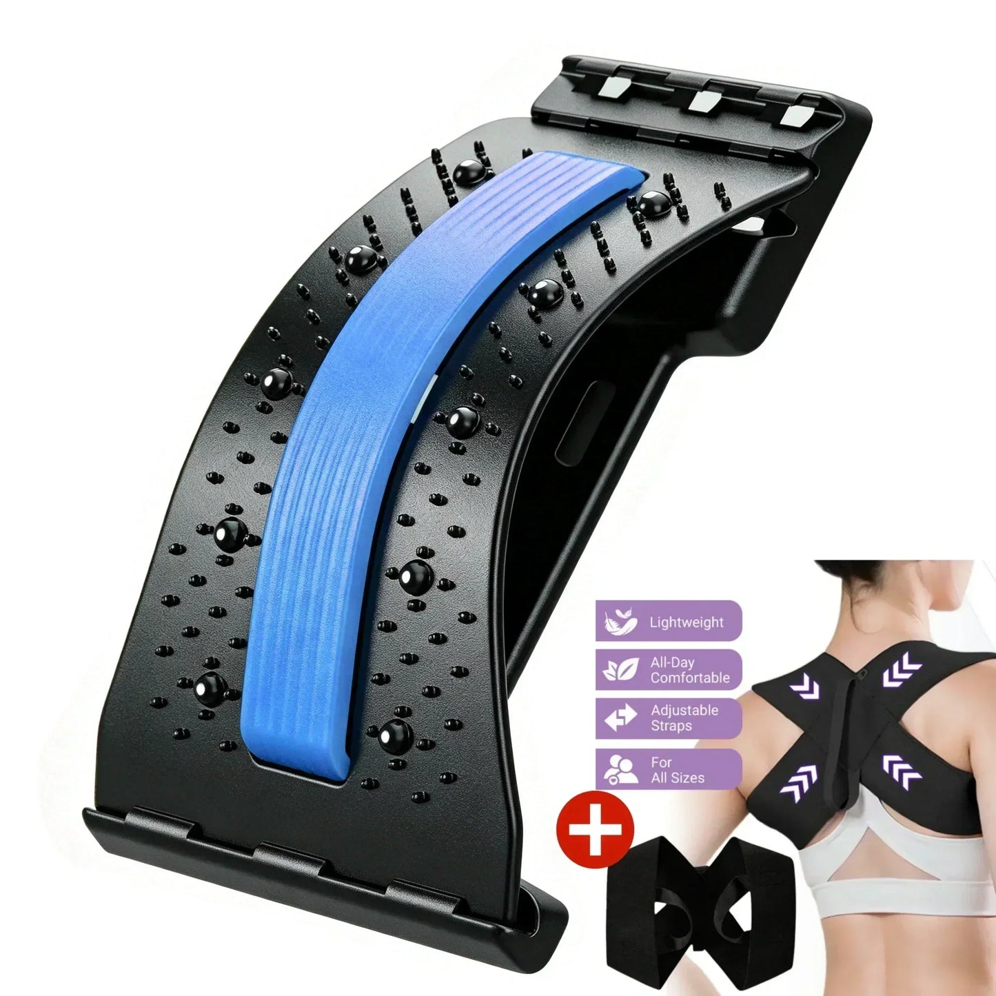 ⏰ SALE -50% ALOUUS🔥Magneettiterapia-Akupunktio-Hieronta-Lannerangan Venytin
