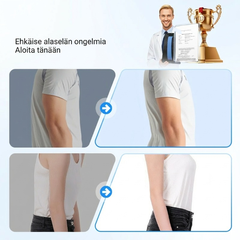Magneettiterapia, akupunktio, hieronta, lannerangan paarit