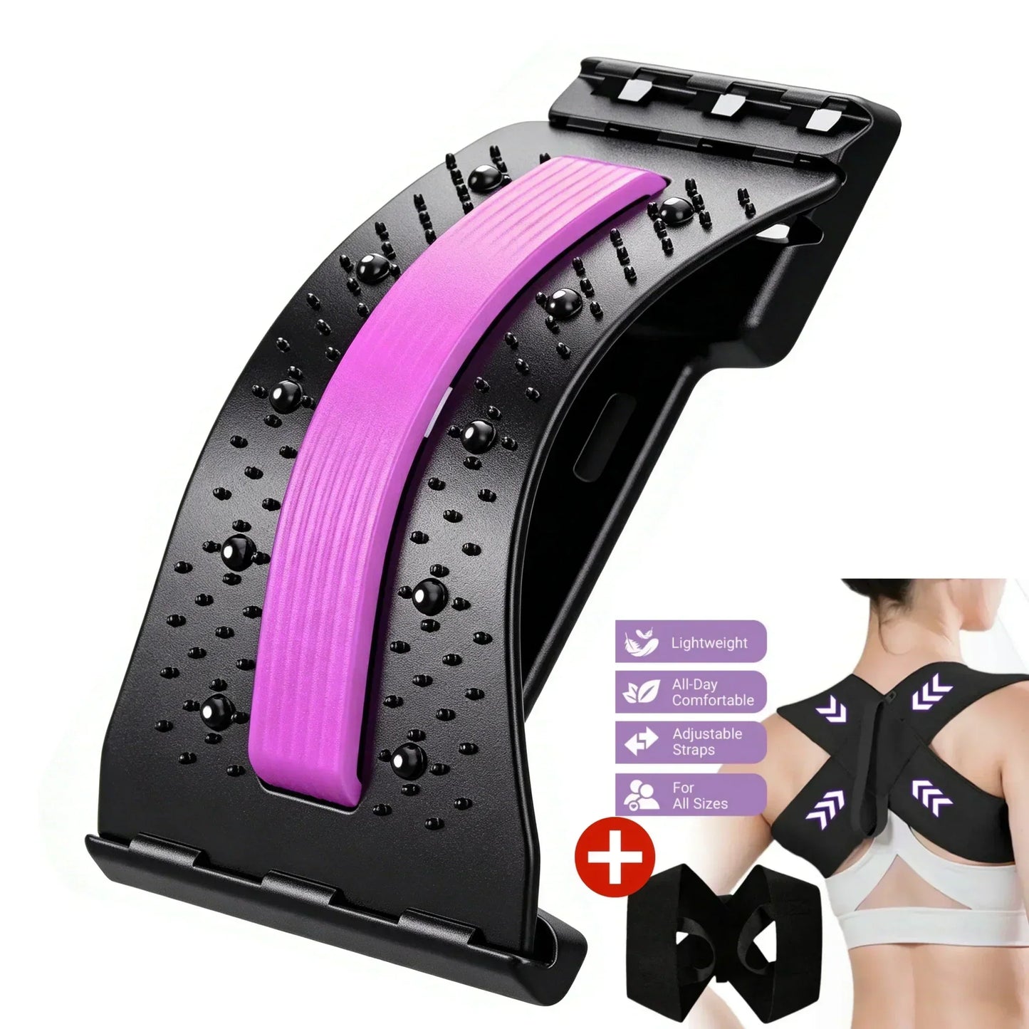⏰ SALE -50% ALOUUS🔥Magneettiterapia-Akupunktio-Hieronta-Lannerangan Venytin