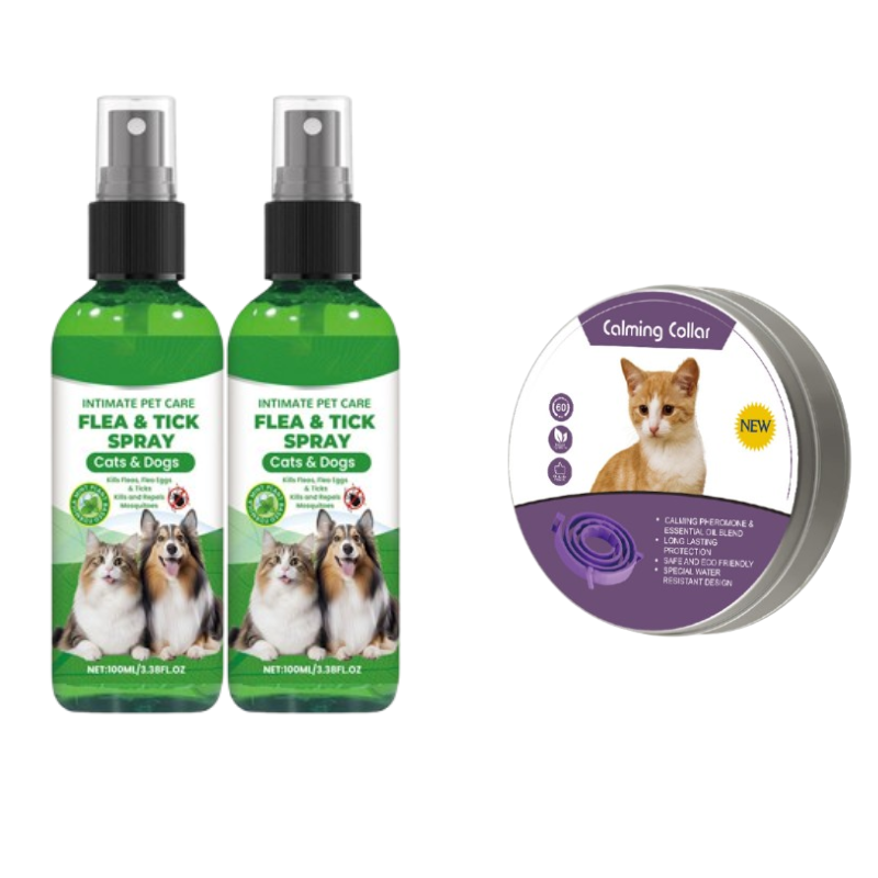 🍃Luonnollinen kirppu- ja punkkisuihke koirille ja kissoille🐾 Suojaa rakas lemmikkisi tuholaisilta