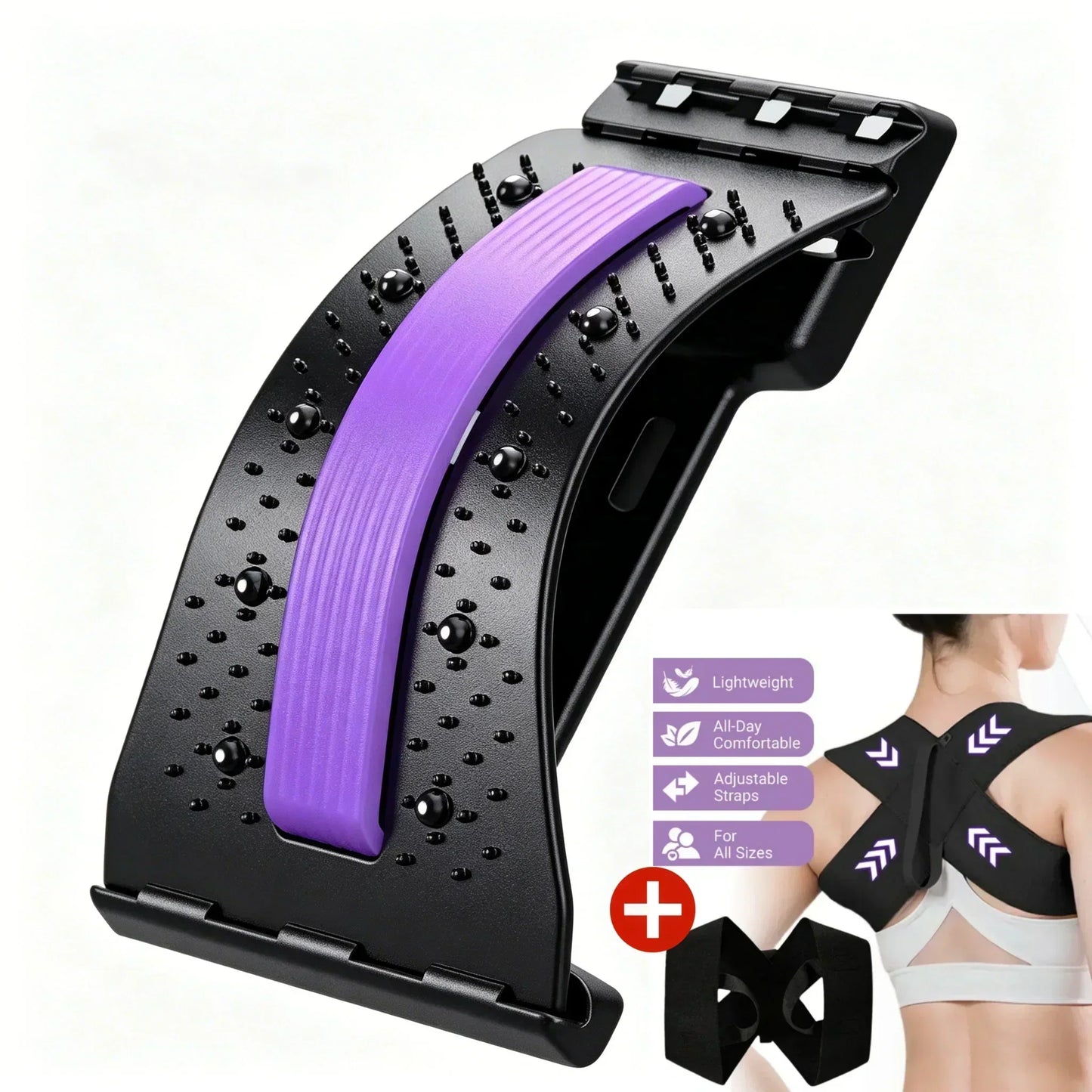 ⏰ SALE -50% ALOUUS🔥Magneettiterapia-Akupunktio-Hieronta-Lannerangan Venytin