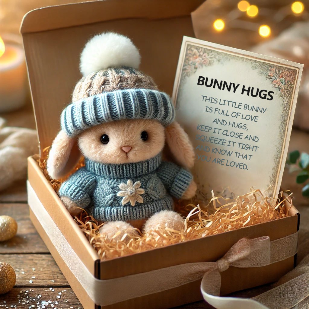 🔥 Viimeinen päivä: OSTA 3, SAAT 1 ILMAISEKSI – Käsintehty 🐇 Mini Bunny Hug Suloinen pääsiäislahja 🎁