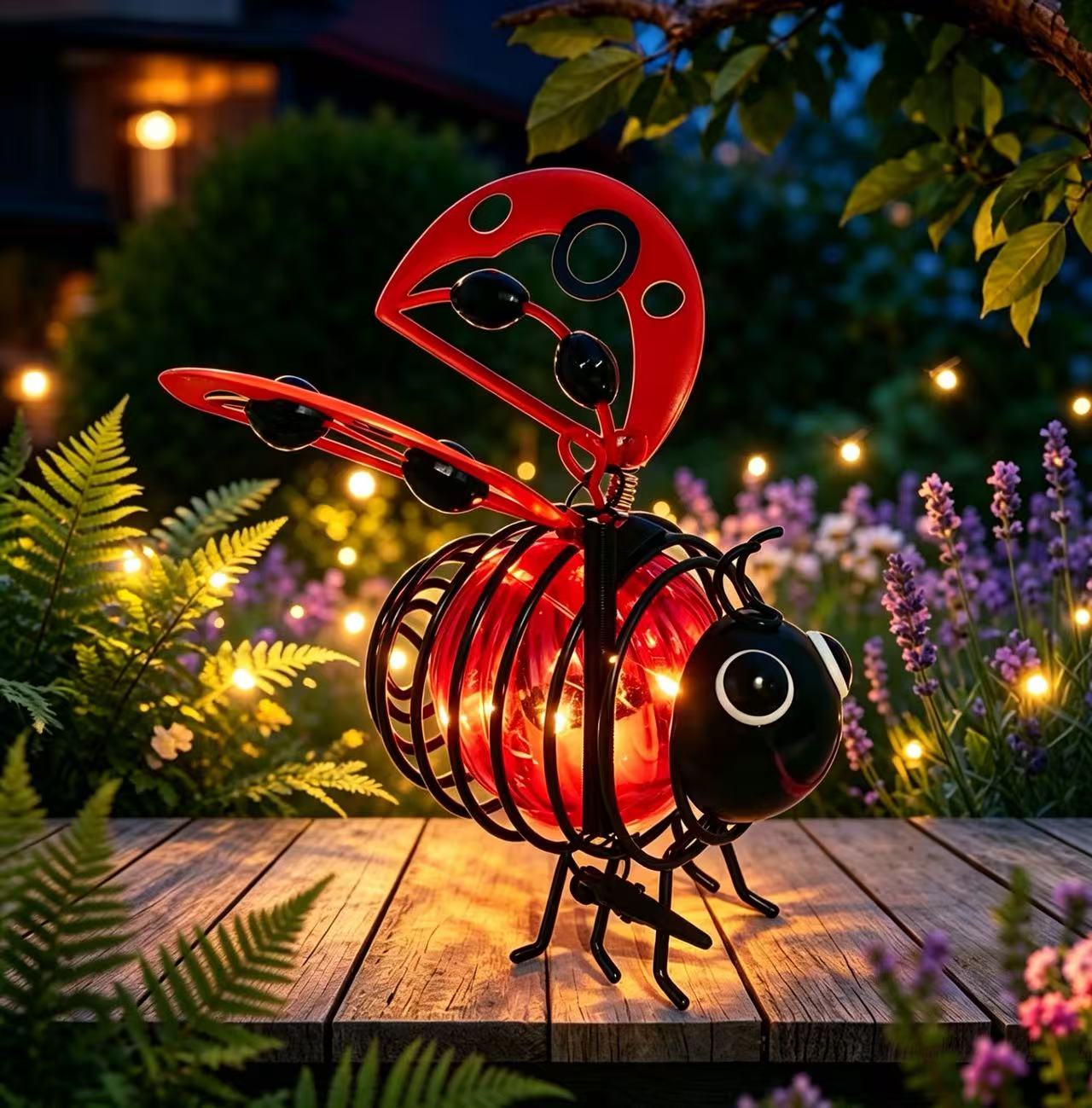 🌙🍃🪴 RAJOITETUN AJAN 50 %:N ALENNUS! Ripustettava aurinkokäyttöinen mehiläisvalaisin – lämmin keltainen valo, välkkymätön, sopii erinomaisesti puutarhajuhliin, retkeilyyn tai lastenhuoneisiin – tuo iloa päivin ja öisin 🌞🌜