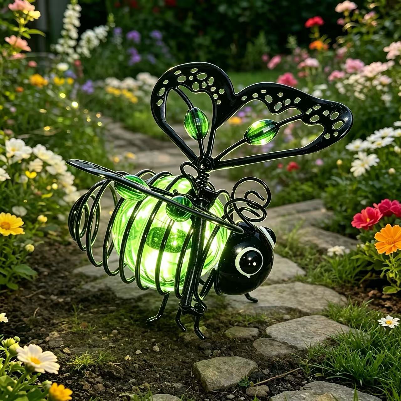 🌙🍃🪴 RAJOITETUN AJAN 50 %:N ALENNUS! Ripustettava aurinkokäyttöinen mehiläisvalaisin – lämmin keltainen valo, välkkymätön, sopii erinomaisesti puutarhajuhliin, retkeilyyn tai lastenhuoneisiin – tuo iloa päivin ja öisin 🌞🌜