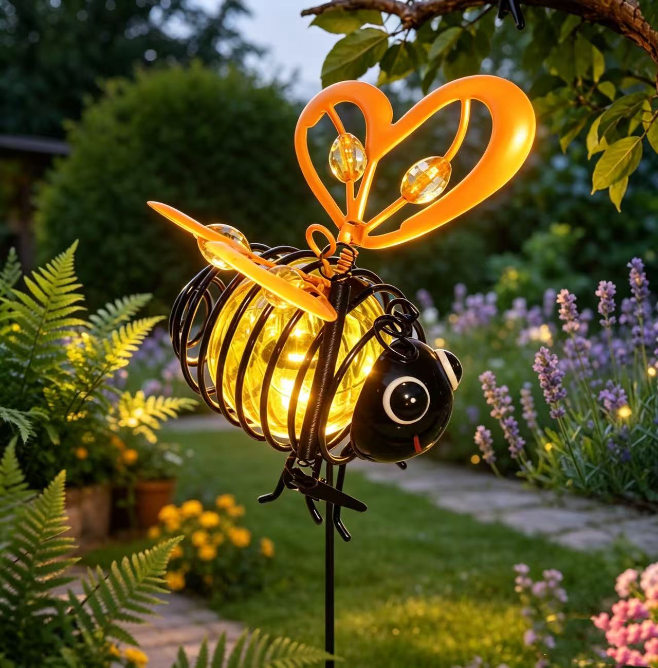 🌙🍃🪴 RAJOITETUN AJAN 50 %:N ALENNUS! Ripustettava aurinkokäyttöinen mehiläisvalaisin – lämmin keltainen valo, välkkymätön, sopii erinomaisesti puutarhajuhliin, retkeilyyn tai lastenhuoneisiin – tuo iloa päivin ja öisin 🌞🌜