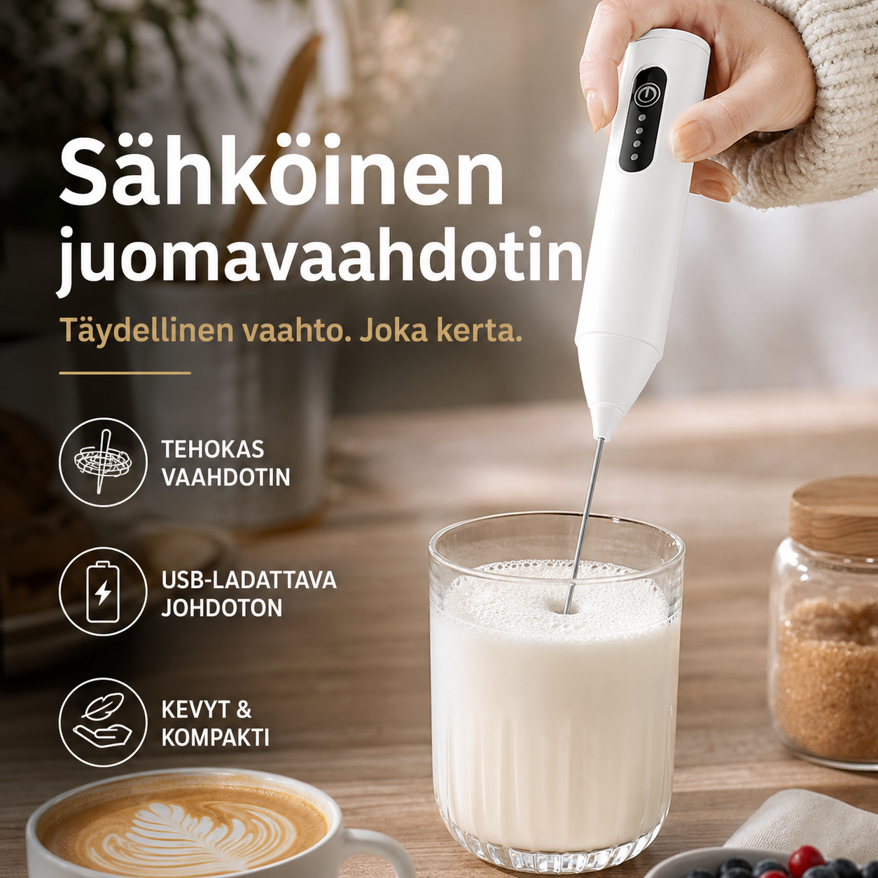 Sähköinen juomavaahdotin