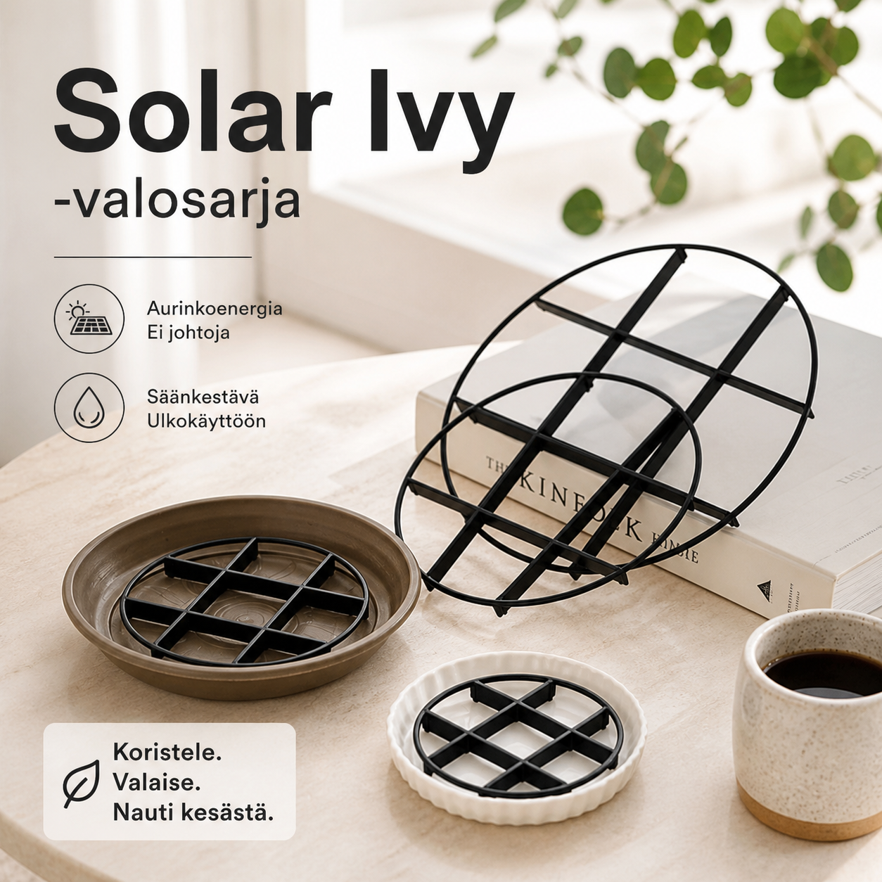 ☀️ Solar Ivy -valosarja – vedenkestävä, 8 valotilaa ja joustava, sopii puutarhan, parvekkeen ja seinien koristeluun