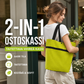 🔥KUUMAT TARJOUKSET 50 % ALENNUS🔥2-in-1-ostoskassi, taitettava vihreä kassi