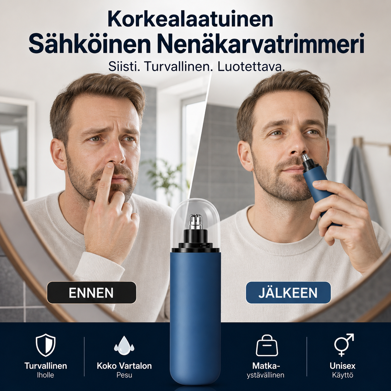 Korkealaatuinen Sähköinen Nenäkarvatrimmeri