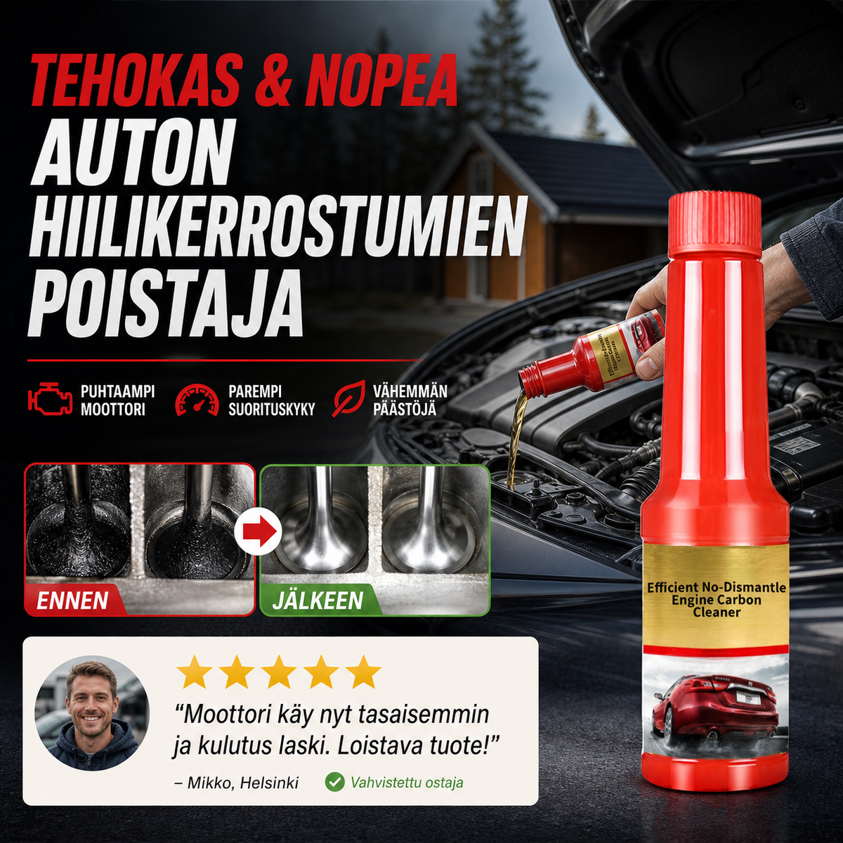🔥Purkua vaativa moottorin hiilenpoistoaine, tehokas ja nopea auton hiilikerrostumien poistaja