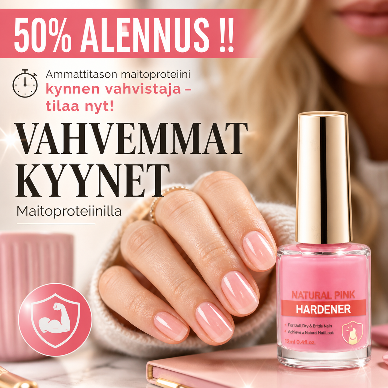 🔥Osta 2 saat 1 ilmaiseksi 🔥⏰ Ammattitason maitoproteiini kynnen vahvistaja