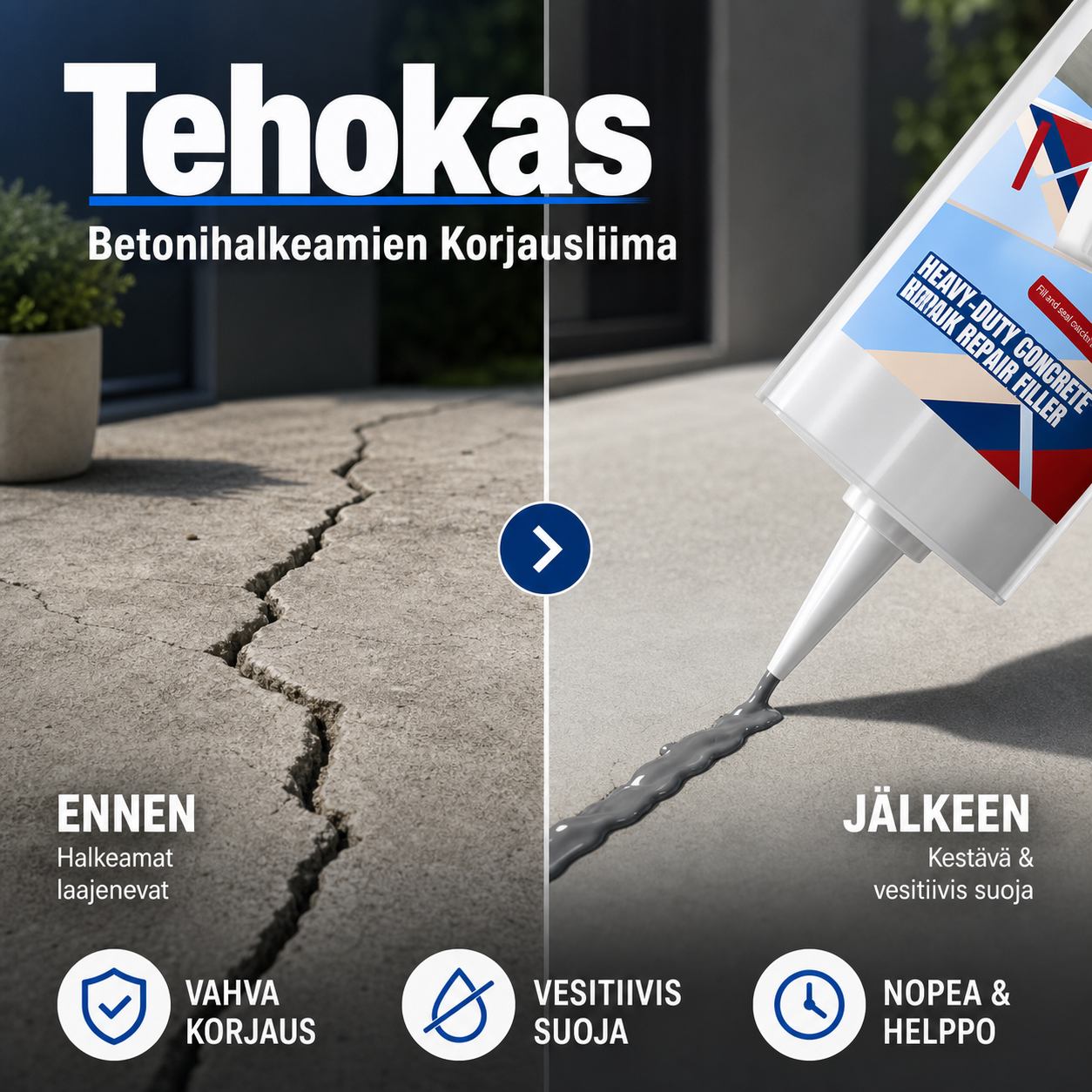 🔥 Tehokas Betonihalkeamien Korjausliima