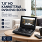 📺 7,8" HD kannettava DVD/EVD-soitin – suuri näyttö, ladattava ja yhteensopiva DVD/CD/USB/SD-korttien kanssa – täydellinen kotiin ja matkalle 🔥 -53%