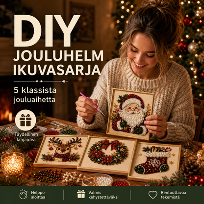 🧘Rentouttava ja aloittelijaystävällinen - 🎨💎DIY-jouluhelmikuvasarja