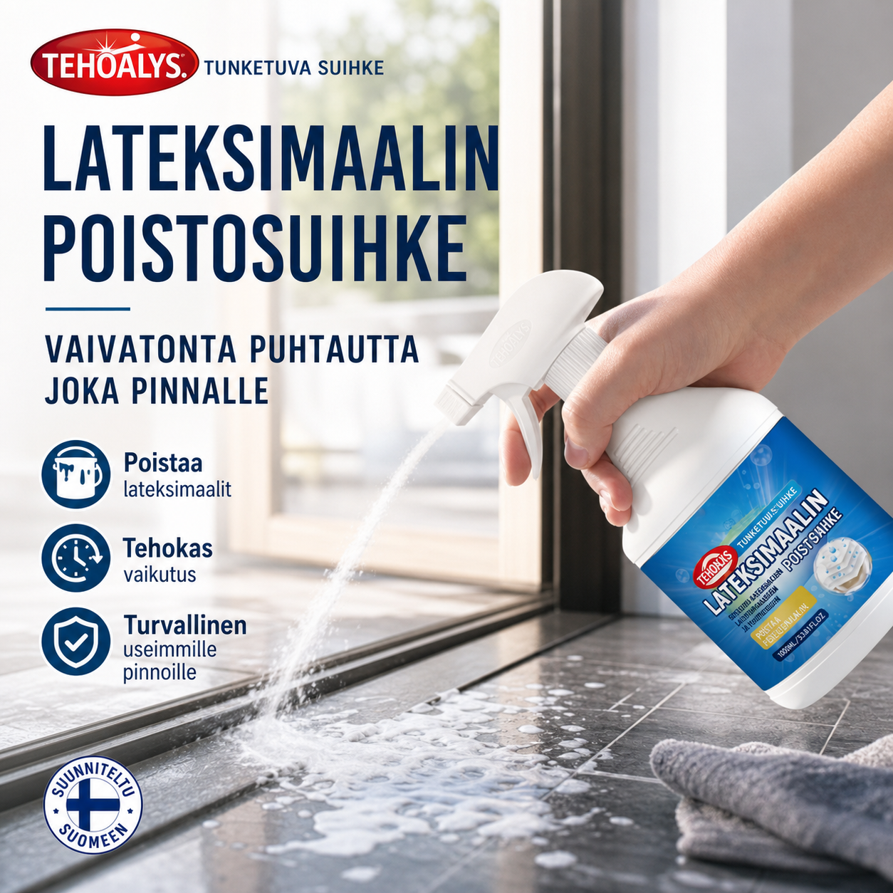 🔥 Lateksimaalinpoistosuihke – Ympäristöystävällinen entsyymikoostumus tarkalla suihkutoiminnolla – Ihanteellinen puun, metallin, muovin ja useiden pintojen puhdistukseen 🎨🧽