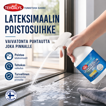 🔥 Lateksimaalinpoistosuihke – Ympäristöystävällinen entsyymikoostumus tarkalla suihkutoiminnolla – Ihanteellinen puun, metallin, muovin ja useiden pintojen puhdistukseen 🎨🧽