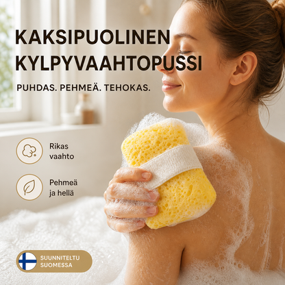 🌞Kesäalennus: -50 %🔥🧼Kaksipuolinen kylpyvaahtopussi🧽