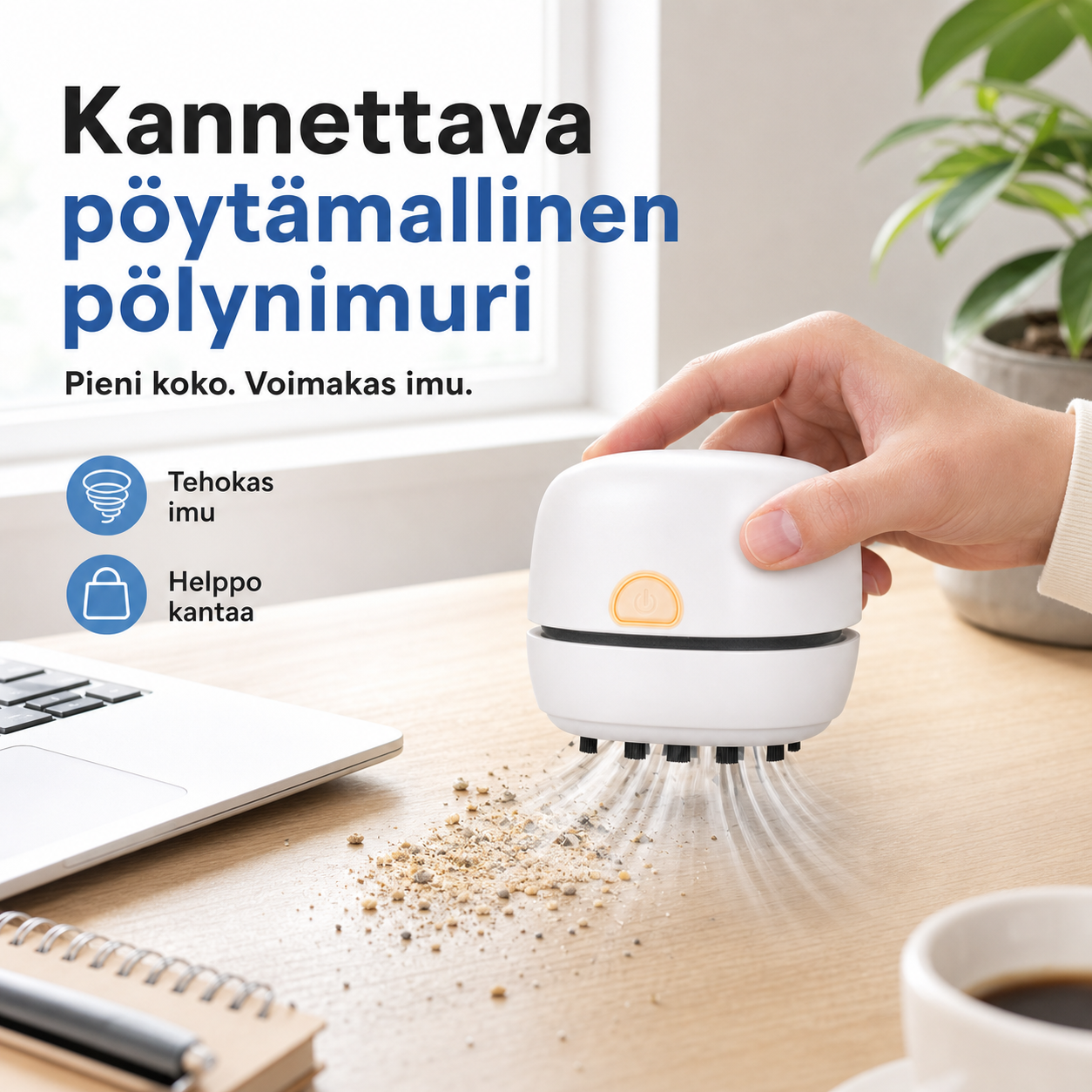 Kannettava pöytämallinen pölynimuri