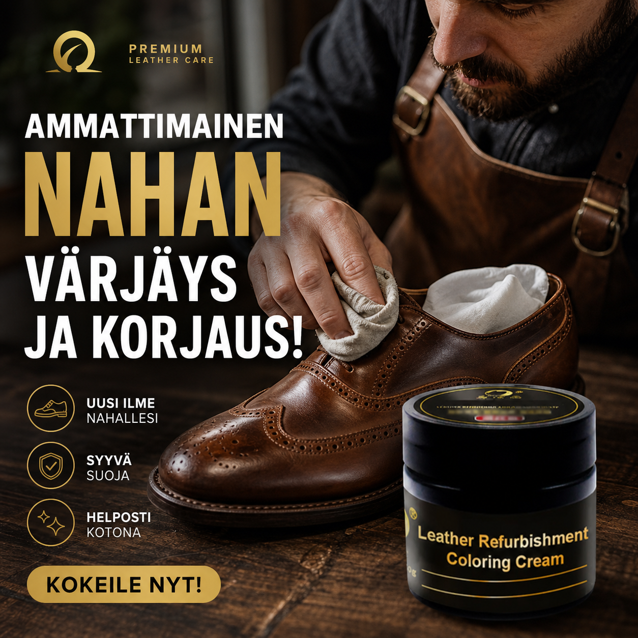 💯Ammattimainen nahan värjäys ja korjaus!
