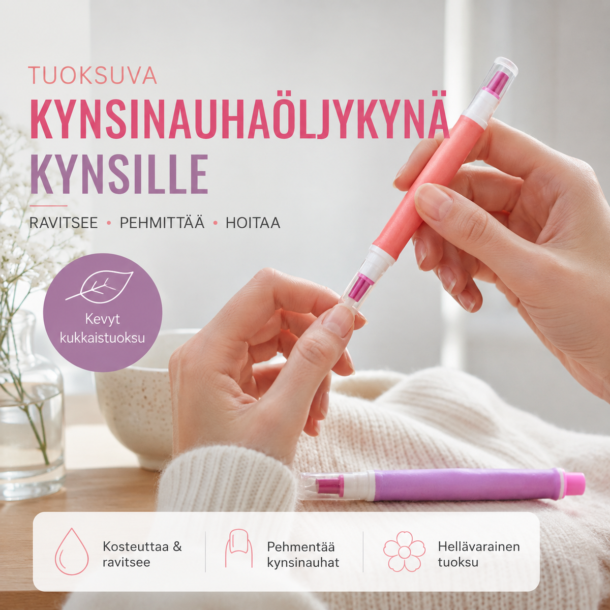 Tuoksuva kynsinauhaöljykynä kynsille