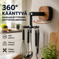360° pyörivä raskaskäyttöinen koukullinen keittiövälinepidike